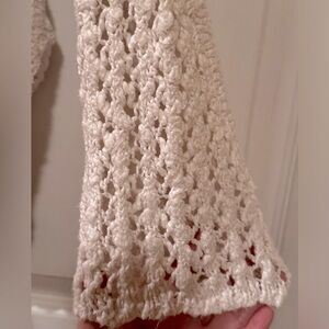White Arizona Jeans Sweater with see through front & beautiful bell sleeves.